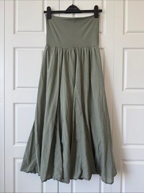 Unbranded Sage Green Maxi Skirt - Size M